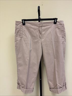 Eileen Fisher Taupe Cropped Ankle Pants